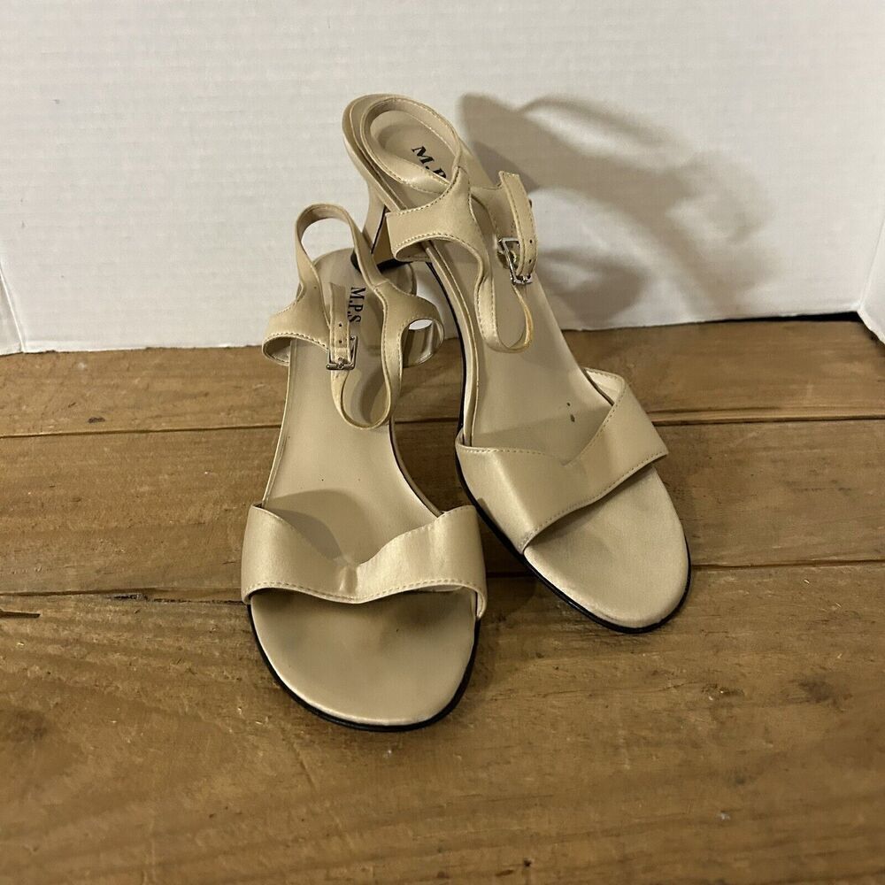 M.P.S. Dorrie Leather Sole Tan Sandals 7M